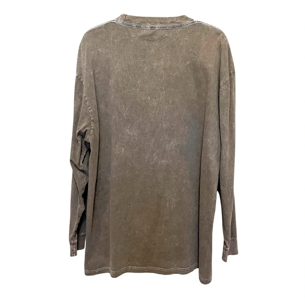 True Religion x Kida the Great Long Sleeve Burnout Green T Shirt Men’s Size L
